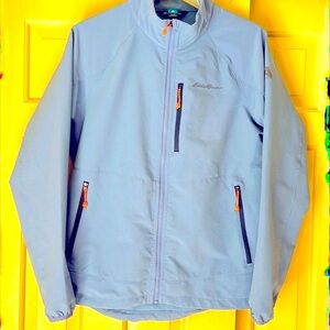 Eddie Bauer light blue windbreaker water resistant jacket, size large